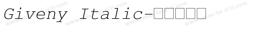 Giveny Italic字体转换
